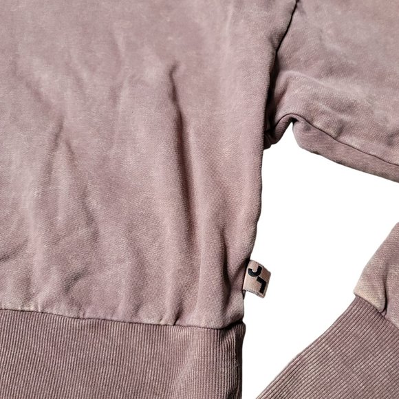 JoyLab dusty mauve cropped hooded sweat shirt thumb holes size small - Picture 6 of 8